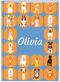 Thumbnail for Personalized Dogs Journal VII - Blue Background - Front View