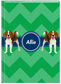 Thumbnail for Personalized Dogs Journal VIII - Green Background - Beagle - Front View