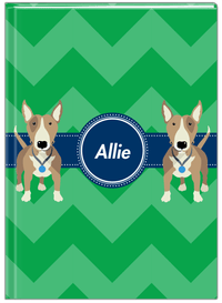 Thumbnail for Personalized Dogs Journal VIII - Green Background - Bull Terrier - Front View