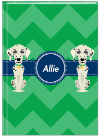 Thumbnail for Personalized Dogs Journal VIII - Green Background - Dalmatian - Front View