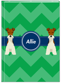 Thumbnail for Personalized Dogs Journal VIII - Green Background - Fox Terrier - Front View