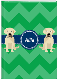 Thumbnail for Personalized Dogs Journal VIII - Green Background - Labrador Retriever - Front View