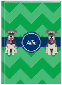 Thumbnail for Personalized Dogs Journal VIII - Green Background - Schnauzer - Front View