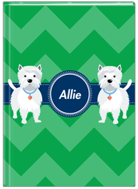 Thumbnail for Personalized Dogs Journal VIII - Green Background - Westie - Front View