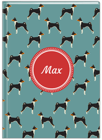 Thumbnail for Personalized Dogs Journal IX - Teal Background - Basenji - Front View