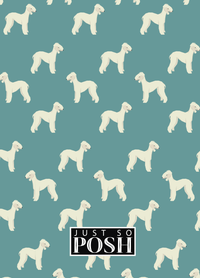 Thumbnail for Personalized Dogs Journal IX - Teal Background - Bedlington Terrier - Back View