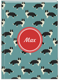 Thumbnail for Personalized Dogs Journal IX - Teal Background - Border Collie - Front View