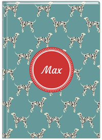 Thumbnail for Personalized Dogs Journal IX - Teal Background - Dalmatian - Front View
