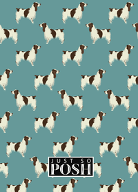 Thumbnail for Personalized Dogs Journal IX - Teal Background - English Springer Spaniel - Back View