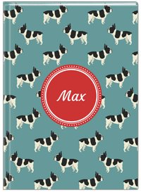 Thumbnail for Personalized Dogs Journal IX - Teal Background - French Bulldog - Front View