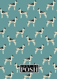 Thumbnail for Personalized Dogs Journal IX - Teal Background - Great Dane - Back View