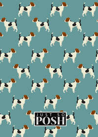 Thumbnail for Personalized Dogs Journal IX - Teal Background - Jack Russell Terrier - Back View