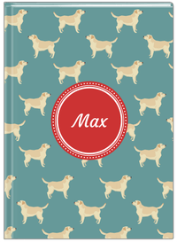 Thumbnail for Personalized Dogs Journal IX - Teal Background - Labrador Retriever - Front View