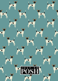 Thumbnail for Personalized Dogs Journal IX - Teal Background - Toy Fox Terrier - Back View