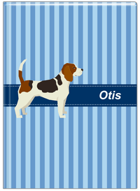 Thumbnail for Personalized Dogs Journal X - Blue Background - Beagle - Front View