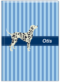 Thumbnail for Personalized Dogs Journal X - Blue Background - Dalmatian - Front View