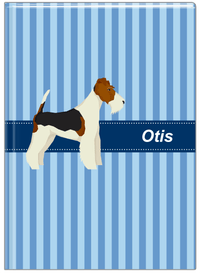 Thumbnail for Personalized Dogs Journal X - Blue Background - Fox Terrier - Front View