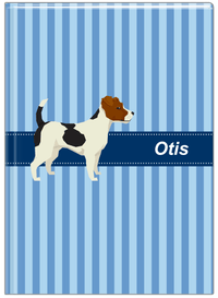 Thumbnail for Personalized Dogs Journal X - Blue Background - Jack Russell Terrier - Front View