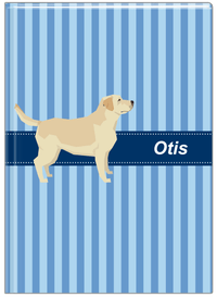 Thumbnail for Personalized Dogs Journal X - Blue Background - Labrador Retriever - Front View