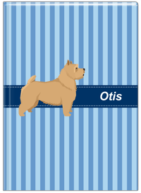 Thumbnail for Personalized Dogs Journal X - Blue Background - Norwich Terrier - Front View
