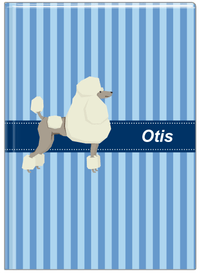 Thumbnail for Personalized Dogs Journal X - Blue Background - Poodle - Front View