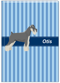 Thumbnail for Personalized Dogs Journal X - Blue Background - Schnauzer - Front View