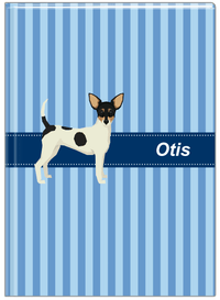Thumbnail for Personalized Dogs Journal X - Blue Background - Toy Fox Terrier - Front View