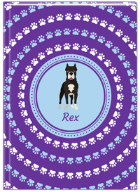 Thumbnail for Personalized Dogs Journal XII - Purple Background - American Staffordshire Terrier - Front View