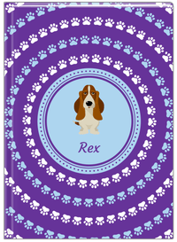 Thumbnail for Personalized Dogs Journal XII - Purple Background - Basset Hound - Front View