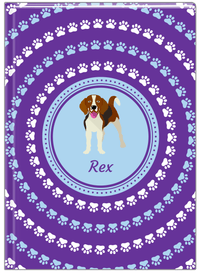 Thumbnail for Personalized Dogs Journal XII - Purple Background - Beagle - Front View