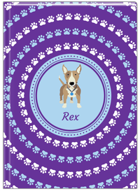 Thumbnail for Personalized Dogs Journal XII - Purple Background - Bull Terrier - Front View