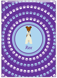 Thumbnail for Personalized Dogs Journal XII - Purple Background - Fox Terrier - Front View