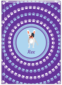 Thumbnail for Personalized Dogs Journal XII - Purple Background - French Bulldog - Front View