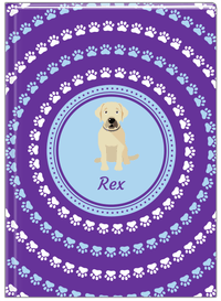 Thumbnail for Personalized Dogs Journal XII - Purple Background - Labrador Retriever - Front View