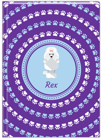 Thumbnail for Personalized Dogs Journal XII - Purple Background - Poodle - Front View