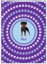 Thumbnail for Personalized Dogs Journal XII - Purple Background - Rottweiler - Front View