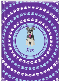 Thumbnail for Personalized Dogs Journal XII - Purple Background - Schnauzer - Front View