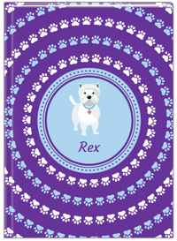 Thumbnail for Personalized Dogs Journal XII - Purple Background - Westie - Front View