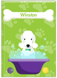 Thumbnail for Personalized Dogs Journal XV - Green Background - Bedlington Terrier - Front View