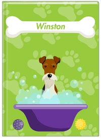 Thumbnail for Personalized Dogs Journal XV - Green Background - Fox Terrier - Front View
