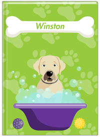 Thumbnail for Personalized Dogs Journal XV - Green Background - Labrador Retriever - Front View