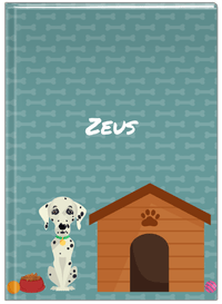 Thumbnail for Personalized Dogs Journal XVI - Teal Background - Dalmatian - Front View