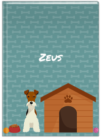 Thumbnail for Personalized Dogs Journal XVI - Teal Background - Fox Terrier - Front View