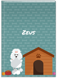 Thumbnail for Personalized Dogs Journal XVI - Teal Background - Poodle - Front View