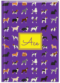 Thumbnail for Personalized Dogs Journal XVII - Purple Background - Rectangle Nameplate - Front View