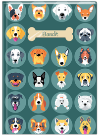 Thumbnail for Personalized Dogs Journal XVIII - Teal Background - Front View