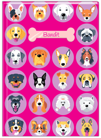 Thumbnail for Personalized Dogs Journal XVIII - Pink Background - Front View