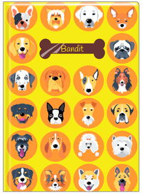 Thumbnail for Personalized Dogs Journal XVIII - Yellow Background - Front View