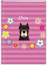 Thumbnail for Personalized Dogs Journal XIX - Purple Background - American Staffordshire Terrier - Front View