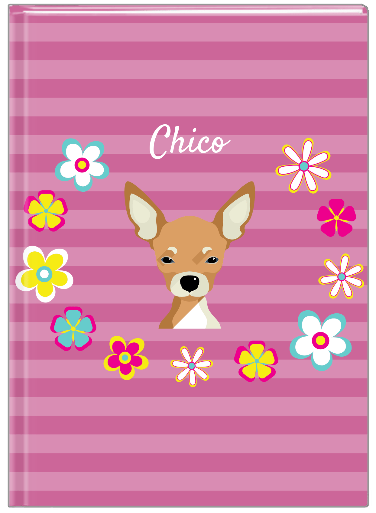 Personalized Dogs Journal XIX - Purple Background - Chihuahua - Front View